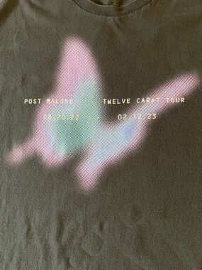 Post Malone Twelve Carat Tour 2022/2023 Butterfly Graphic Tee